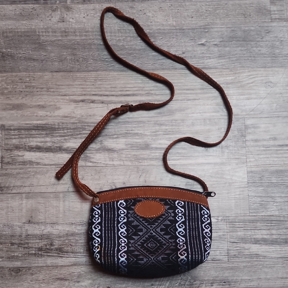 Brown and Black Patterned Women's Bag